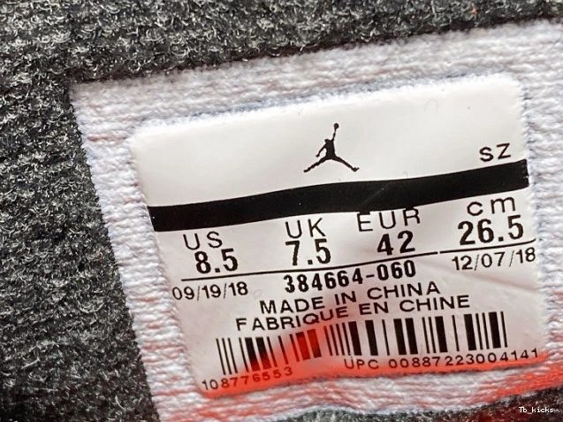 Rep TBK Infrared Retro Air OG 6 384664-060 Jordan Black 0815